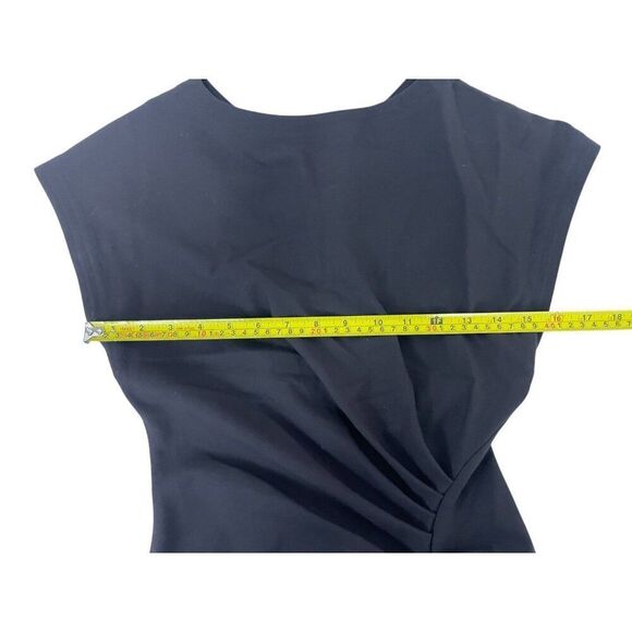 Massimo Dutti Womens Midi Dress XS Brown Gathered Detail Slit 9225/952 NWT - Picture 15 of 16